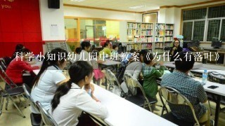 科学小知识幼儿园中班教案《为什么有落叶》