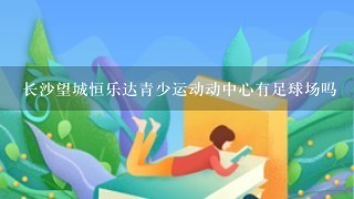 长沙望城恒乐达青少运动动中心有足球场吗