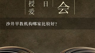 沙井早教机构哪家比较好？