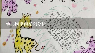 幼儿园指南案例分析