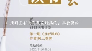 广州哪里有批发儿童玩具的？早教类的