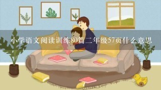 小学语文阅读训练80篇2年级57页什么意思